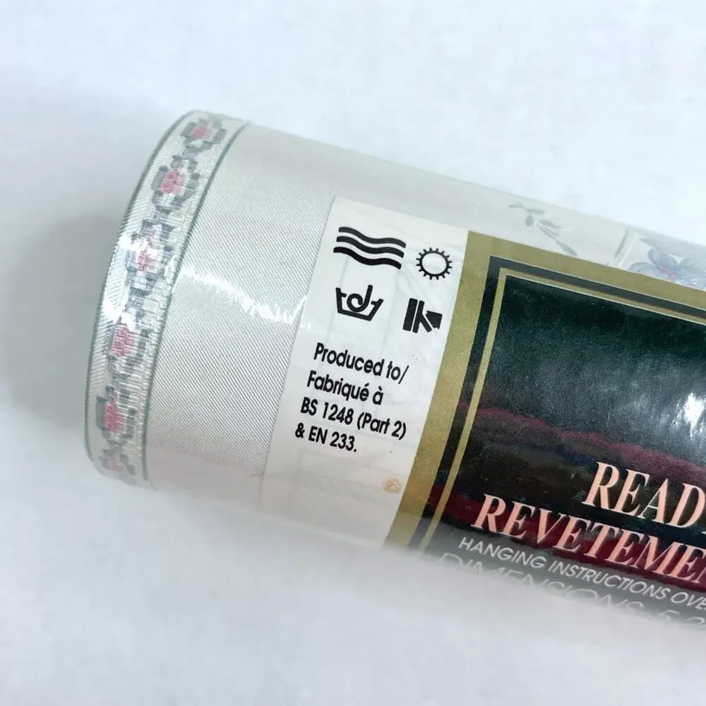 Vintage Shand Kydd Metallic Floral Wallpaper Roll
